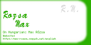 rozsa max business card