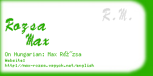 rozsa max business card